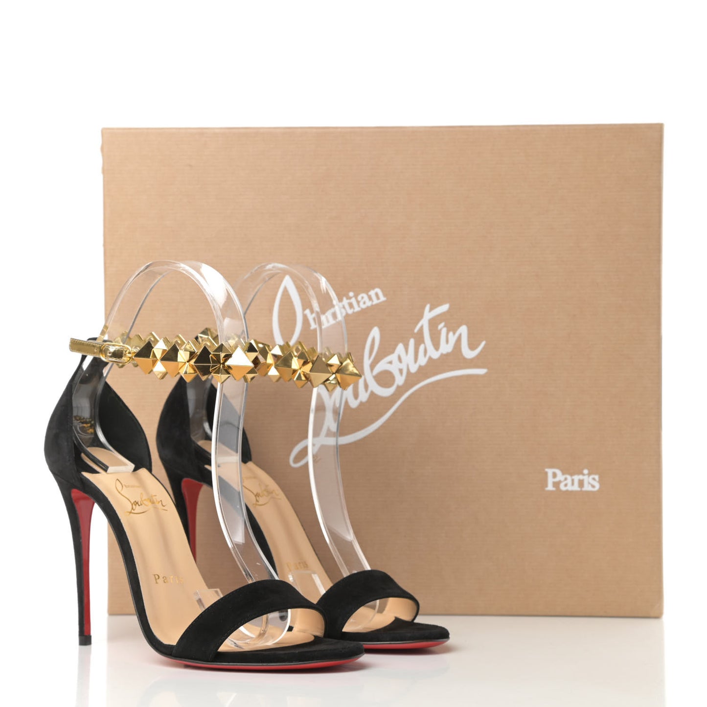 Veau Velours Planetava Spike 100 Sandals 36.5 Black