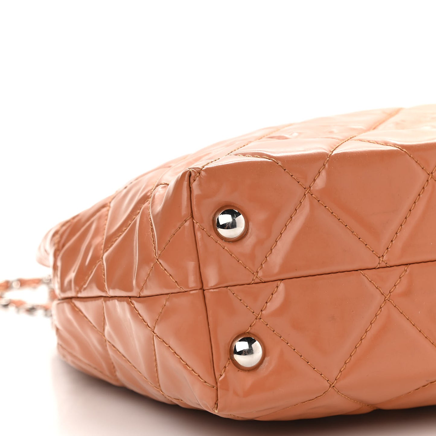 Vinyl Quilted In The Business North South Tote Orange