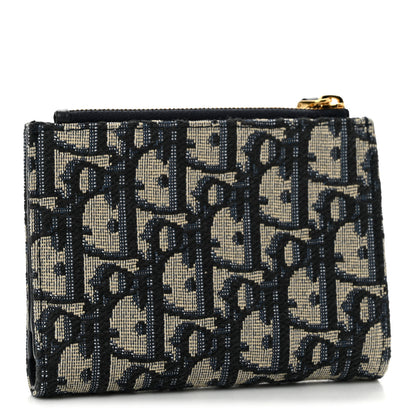 Christian Dior Oblique 30 Montaigne Dahlia Wallet Blue 3 of 8