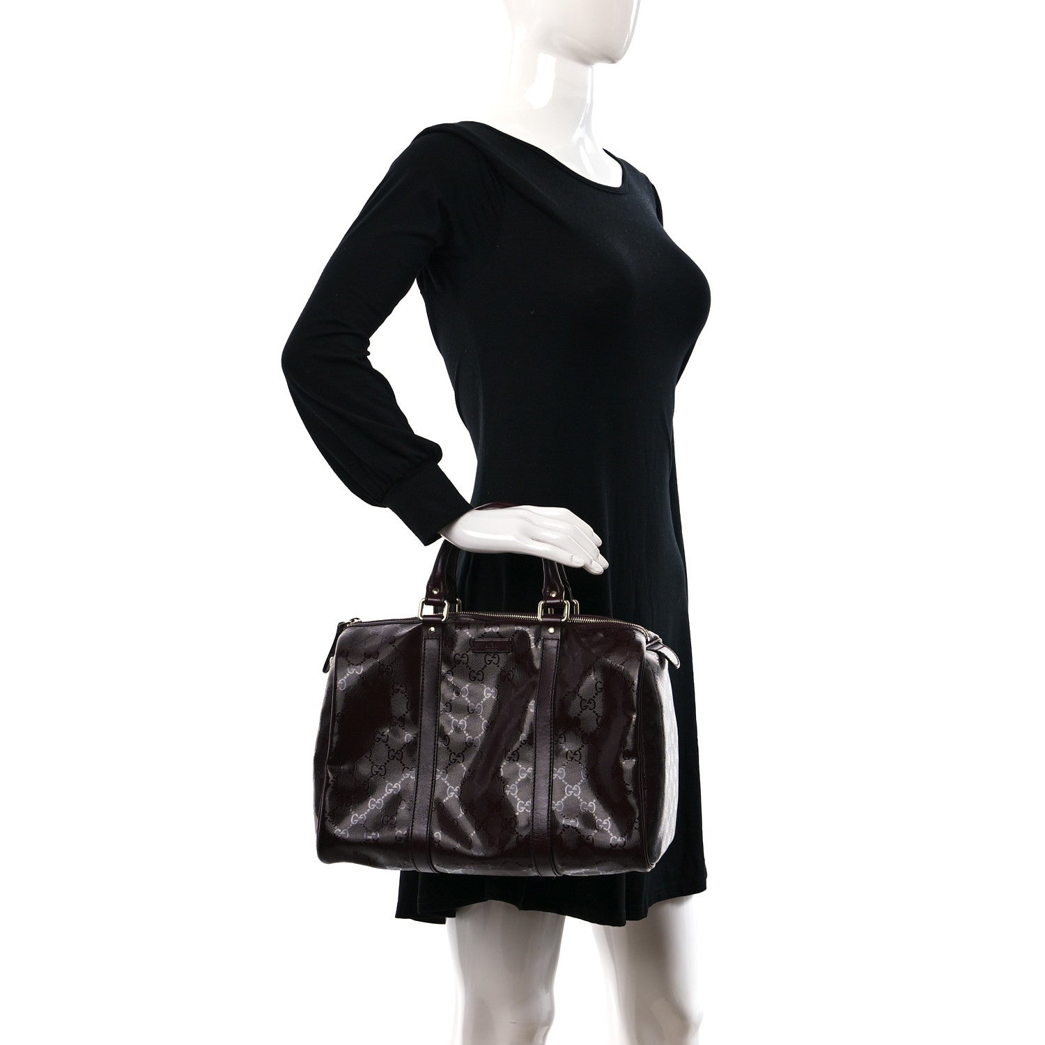 Gucci Imprime Monogram Medium Joy Boston Bordeaux 2 of 9