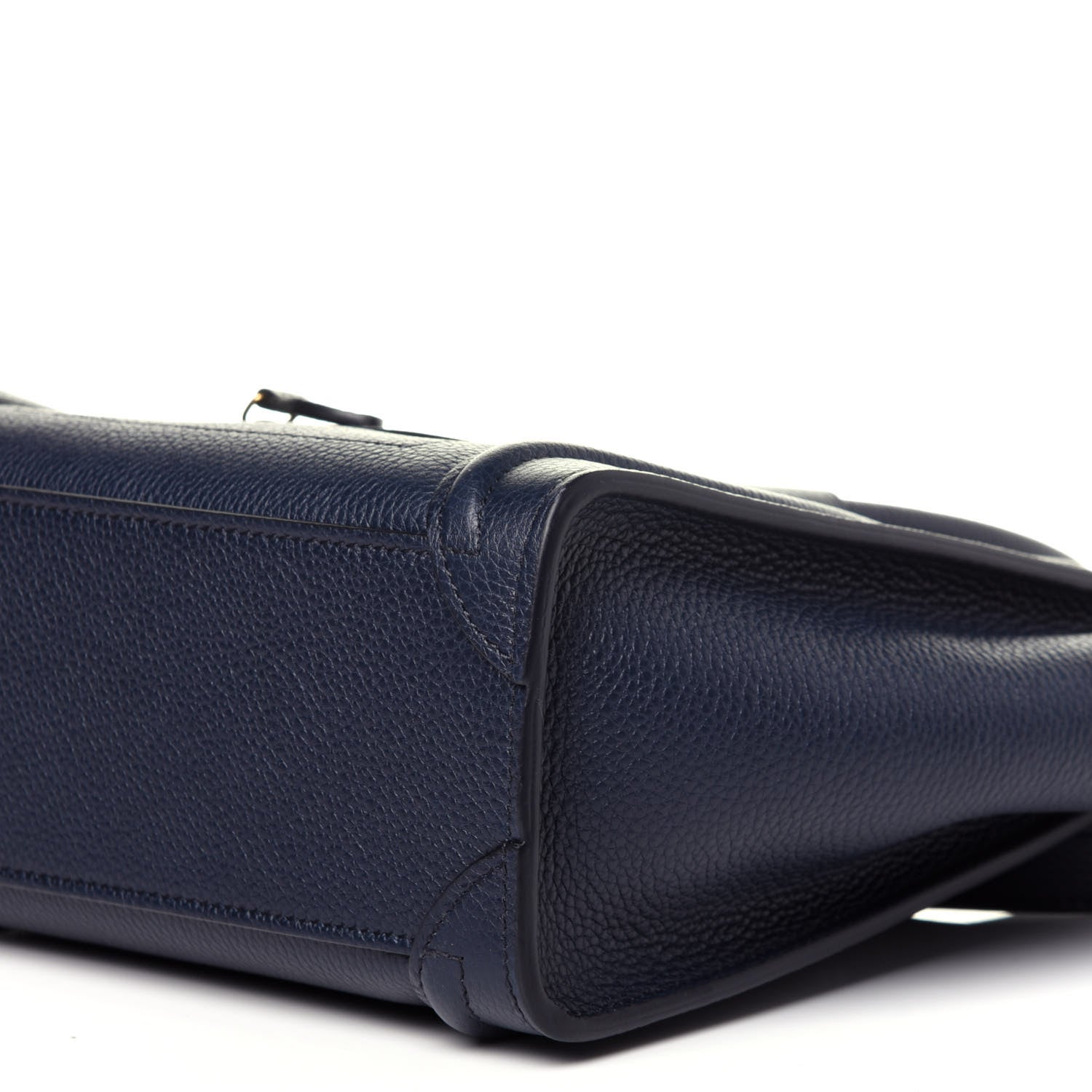 Celine Drummed Calfskin Nano Luggage Navy Blue 10 of 11