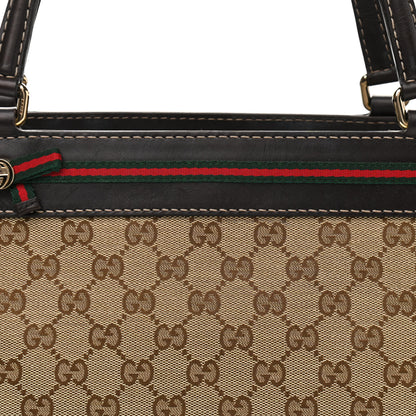 Gucci Monogram Web Medium Mayfair Tote Dark Brown 8 of 12