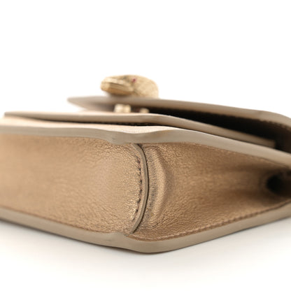 Bulgari Metallic Calfskin Serpenti Forever Micro Bag Gold 9 of 11