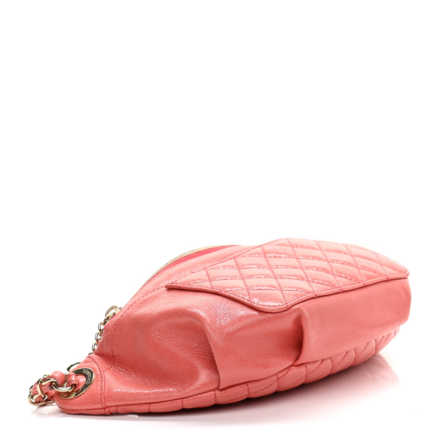 Chanel Crumpled Glazed Lambskin Quilted Waist Bag Fanny Pack Pink 7 of 21