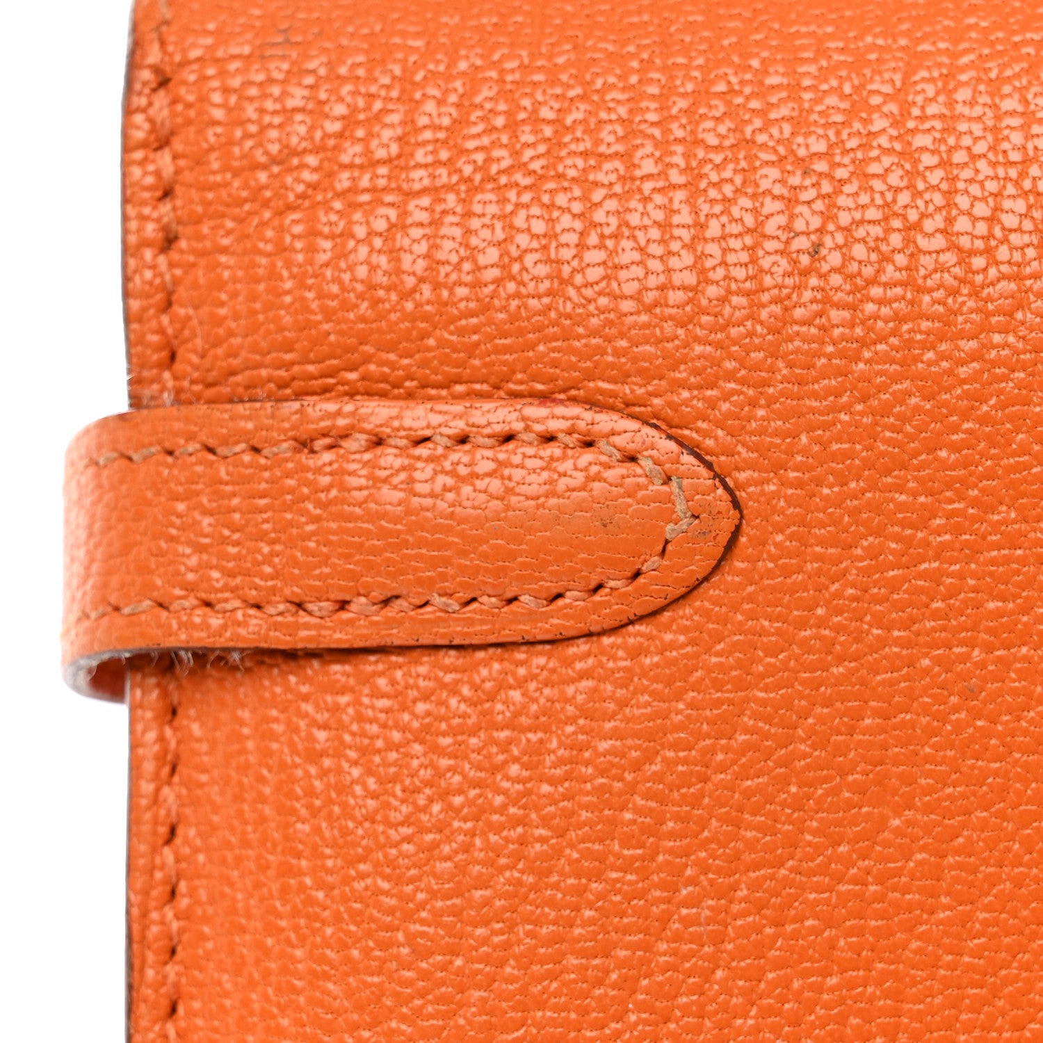 Hermes Chevre Mysore Kelly Longue Wallet Orange 20 of 22