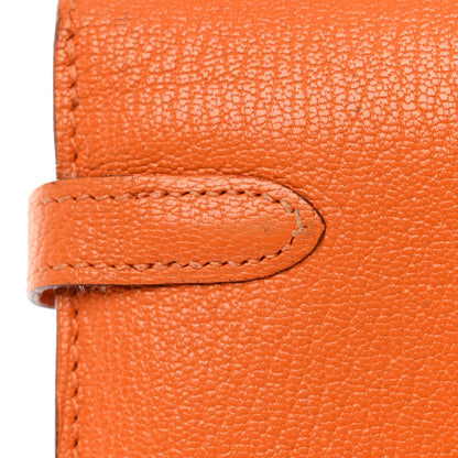 Hermes Chevre Mysore Kelly Longue Wallet Orange 20 of 22