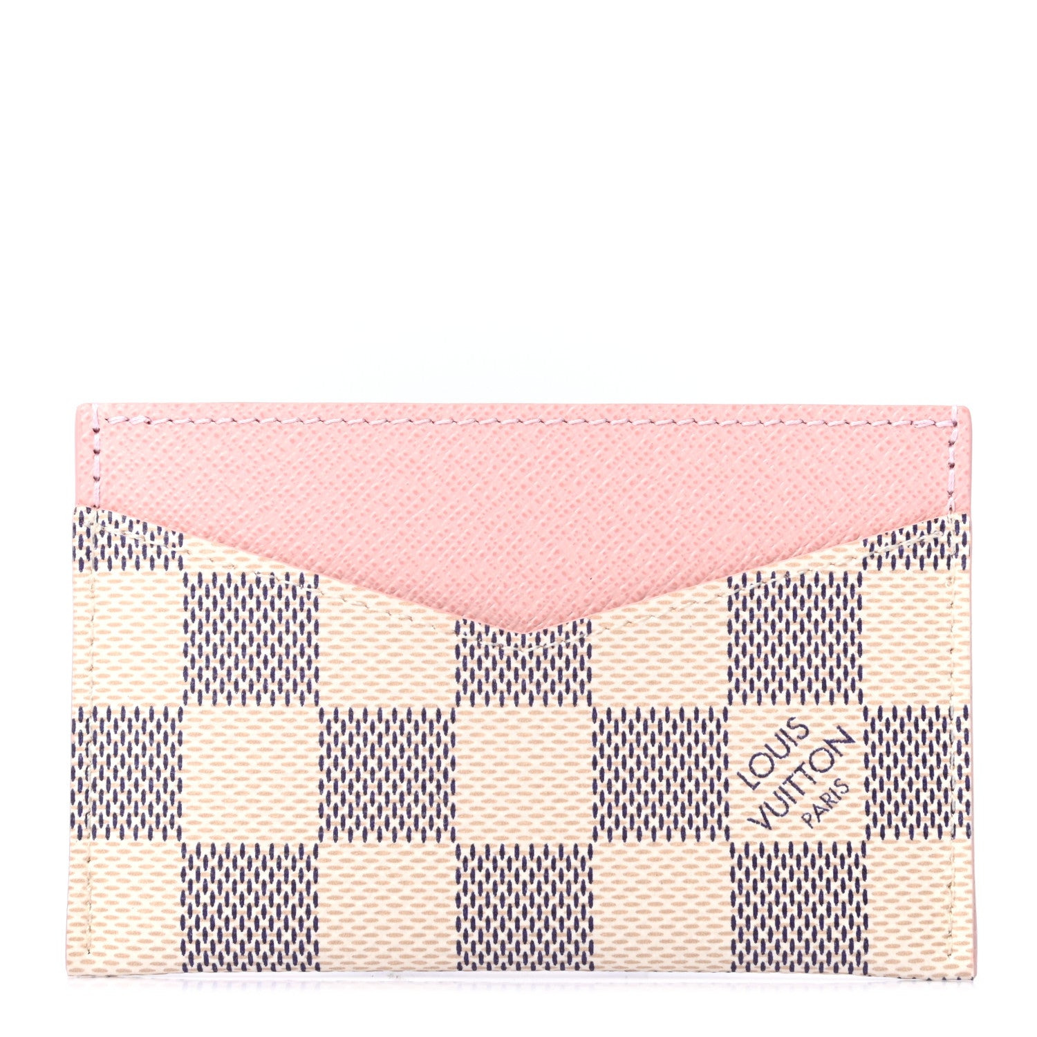 Louis Vuitton Damier Azur Daily Card Holder Rose Ballerine 1 of 6