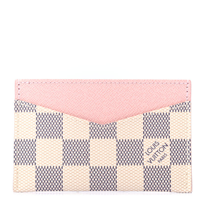 Louis Vuitton Damier Azur Daily Card Holder Rose Ballerine 1 of 6