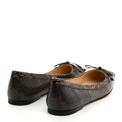 Christian Louboutin Amazonia Kid Mamadrague Flats 38 Dark Brown 4 of 8