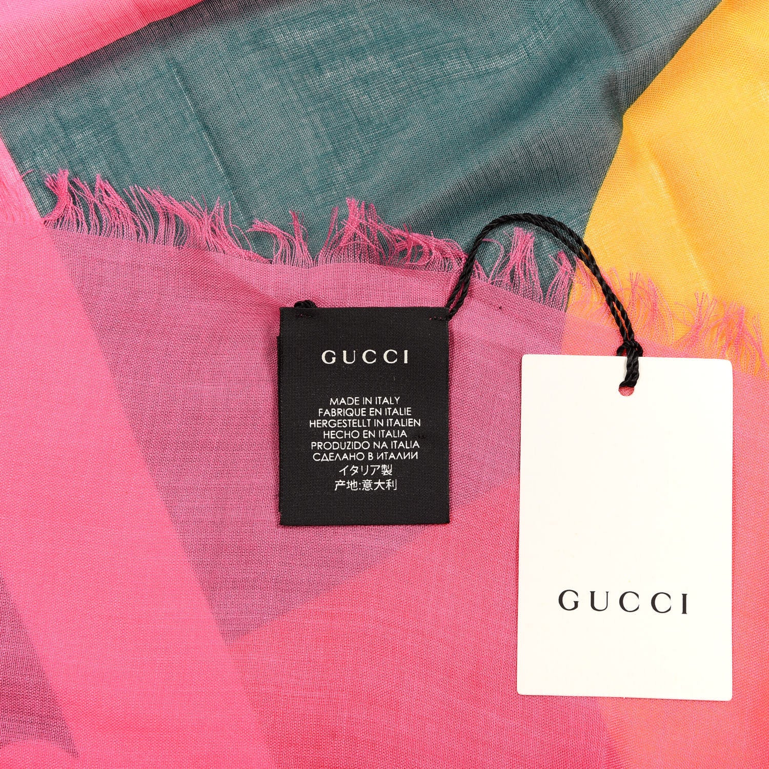 Gucci Modal Silk Gucci Two Shawl Fuxia 3 of 3