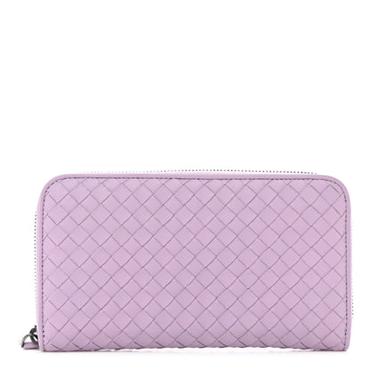 Bottega Veneta Nappa Intrecciato Zip Around Wallet Lilac 1 of 8