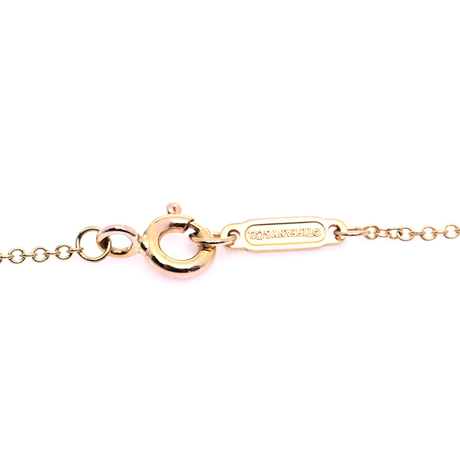Tiffany 18K Rose Gold Diamond Atlas Pierced Key Pendant Necklace 7 of 7