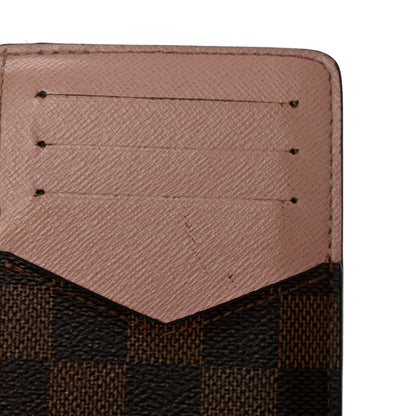 Louis Vuitton Damier Ebene Recto Verso Card Holder Rose Ballerine 9 of 10