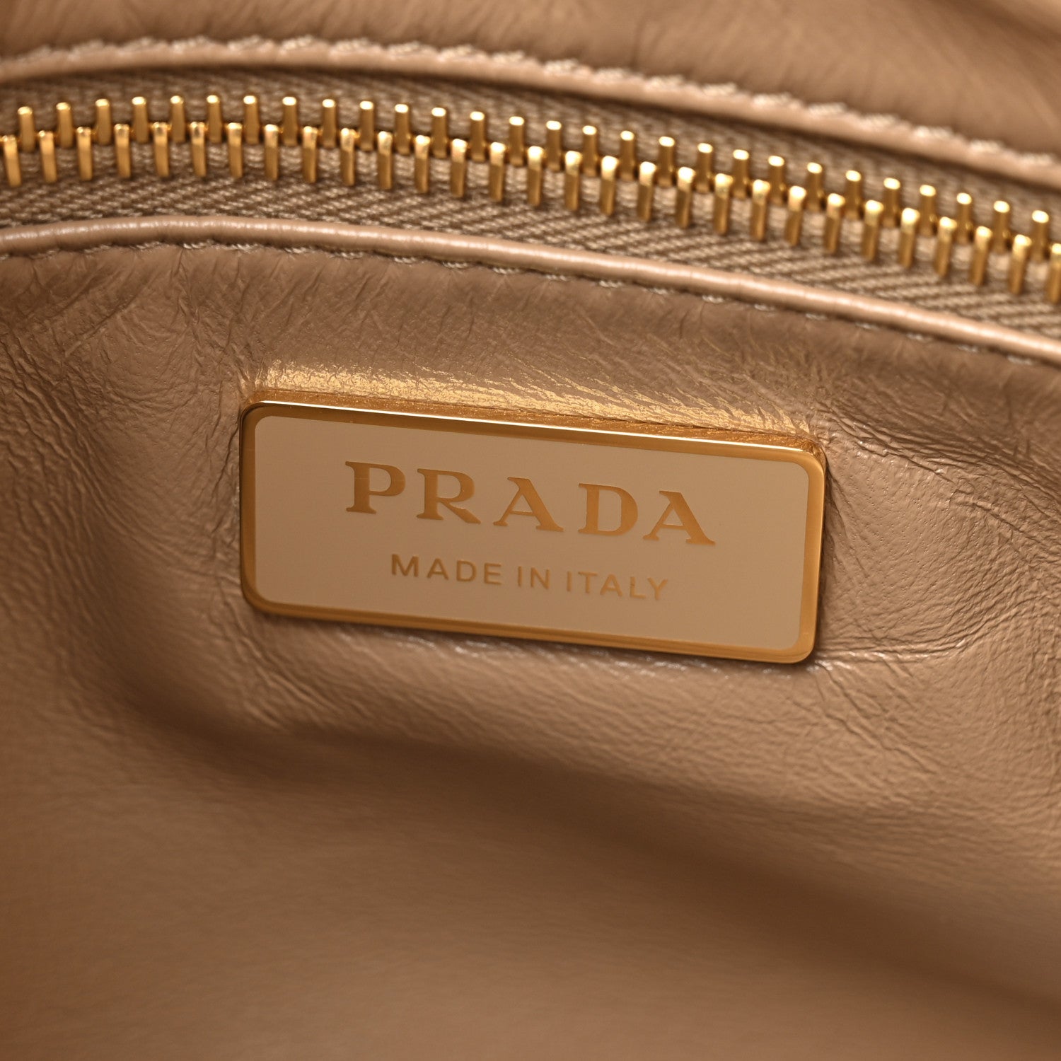 Prada Soft Calfskin Medium Aimee Shoulder Bag Travertine 11 of 23