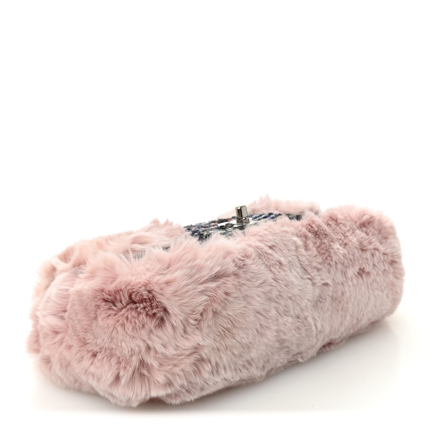 Rabbit Fur Tweed Small Fantasy Flap Pink