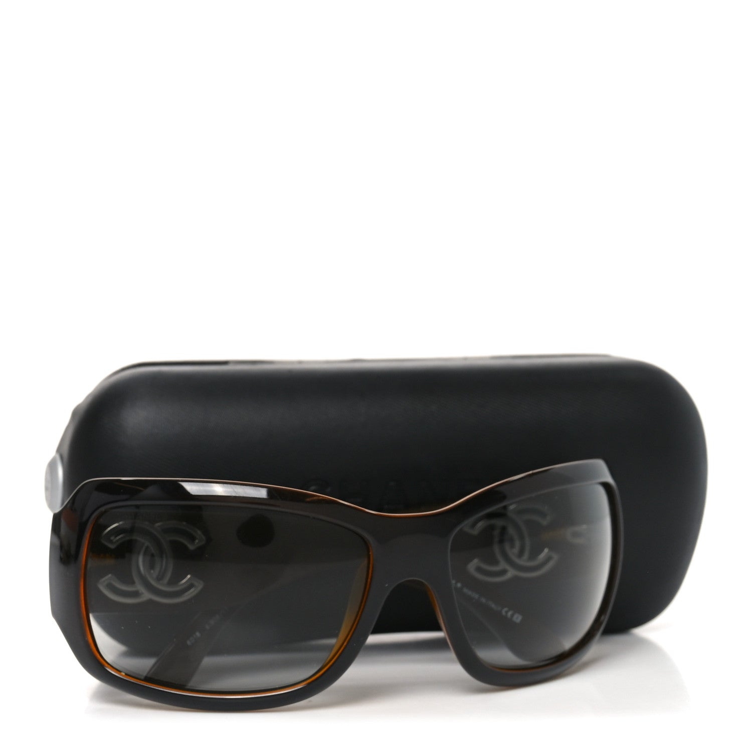 Chanel Acetate CC Sunglasses 6018 Black Brown 1836868 – FASHIONPHILE