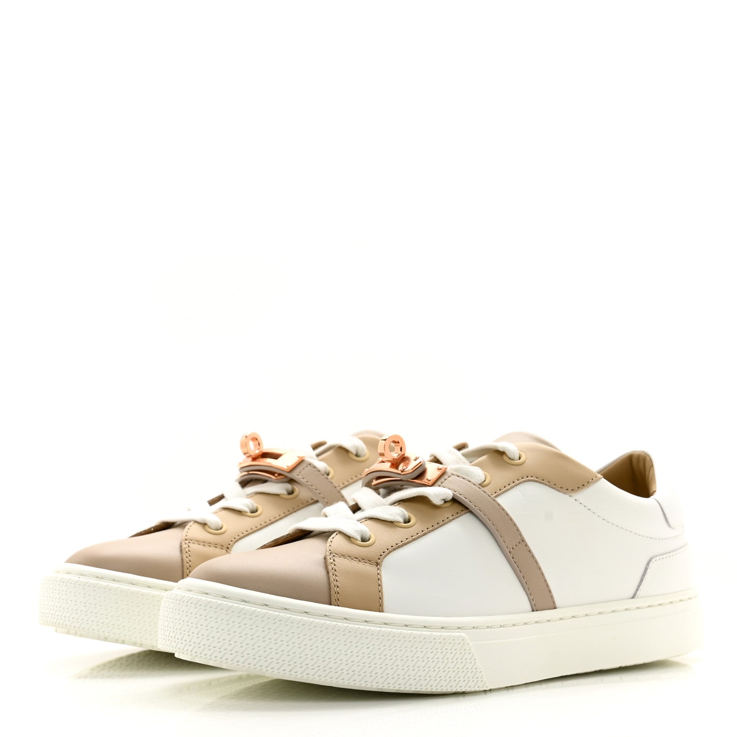 Hermes Calfskin Day Sneakers 37.5 Multicolor White 3 of 8