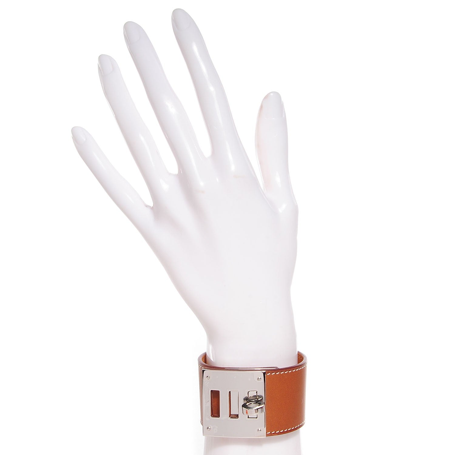 Hermes Natural Barenia Kelly Dog Cuff 2 of 6