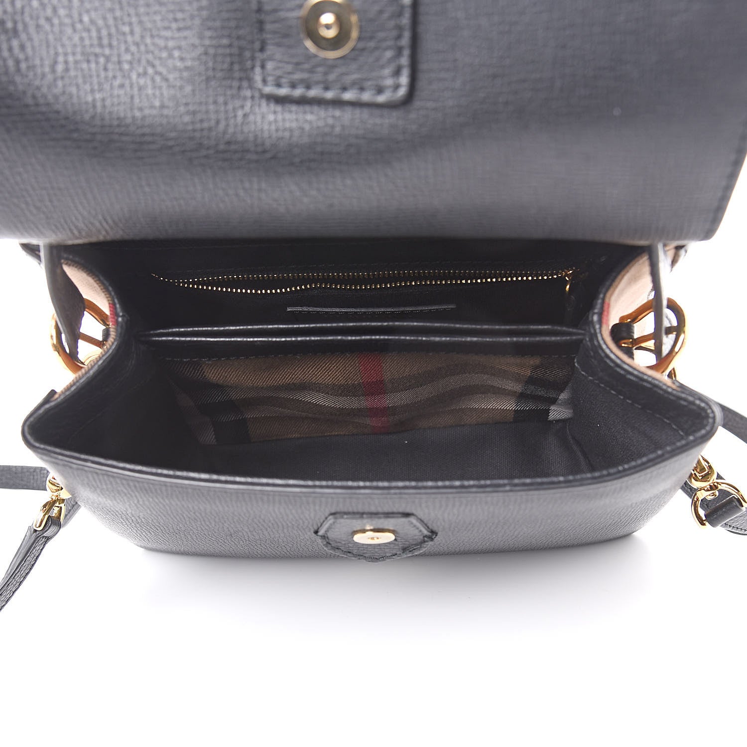 Burberry Derby Calfskin House Check Small Camberley Black 5 of 10
