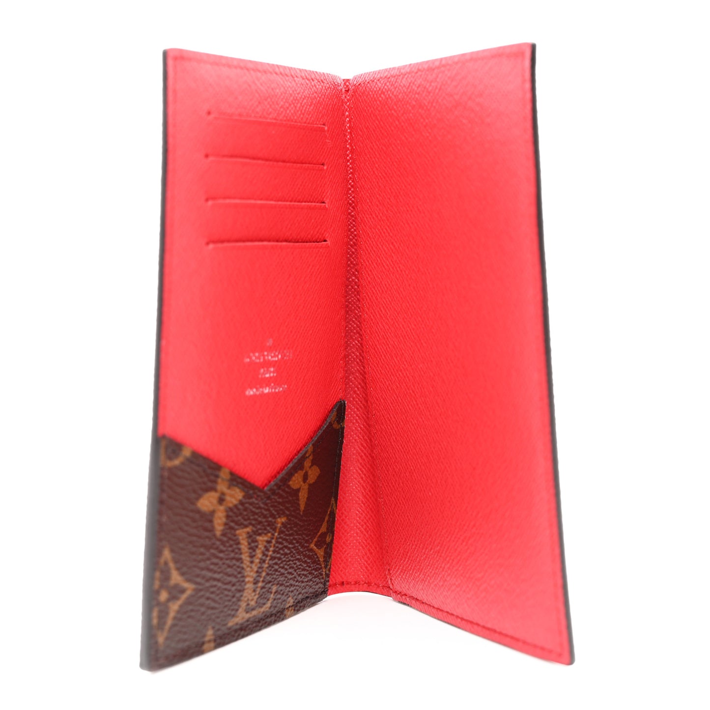 Monogram Macassar Passport Cover Sari Red