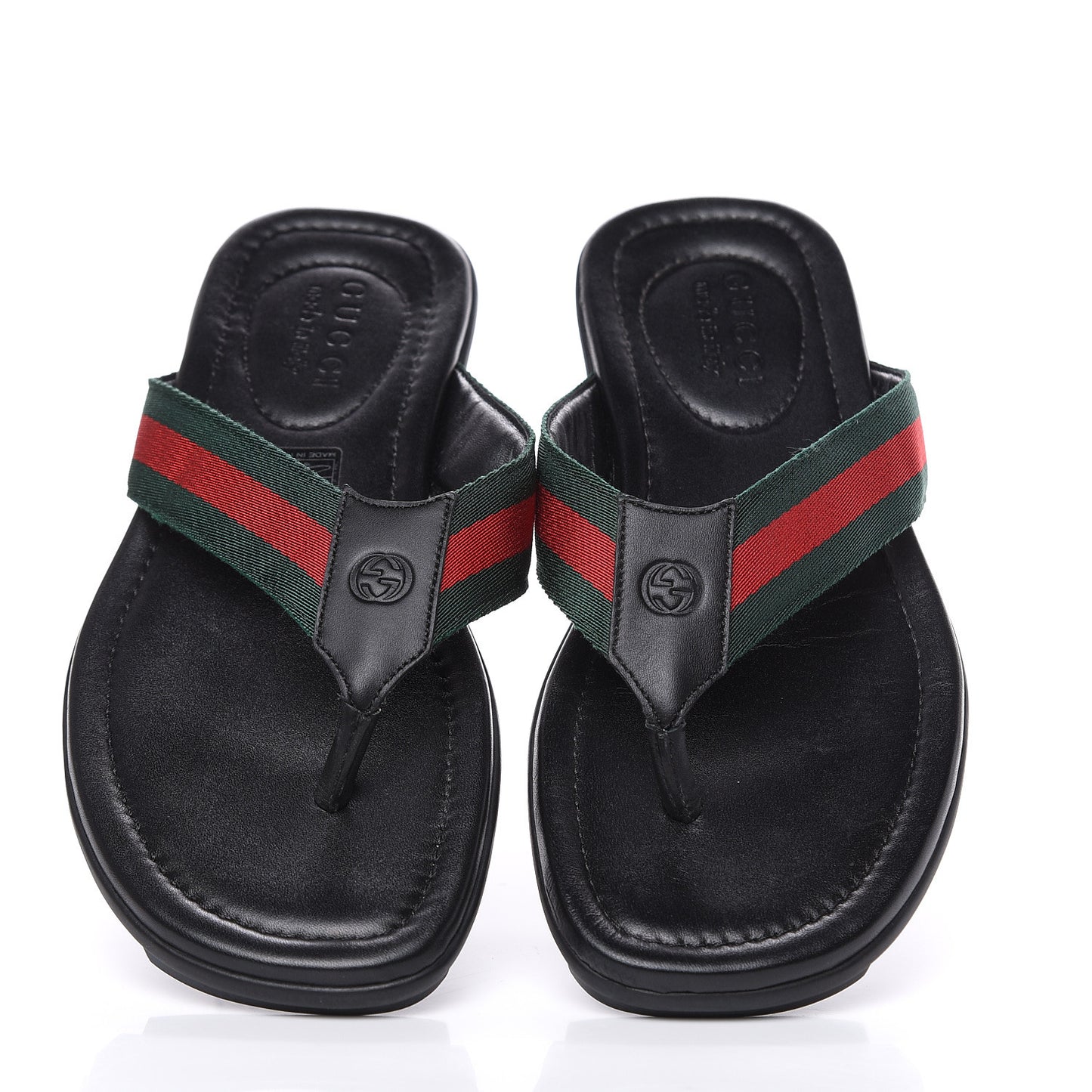 Nylon Calfskin Web Mens Cleat Sole Thong Sandals 4.5 Black Red Blue
