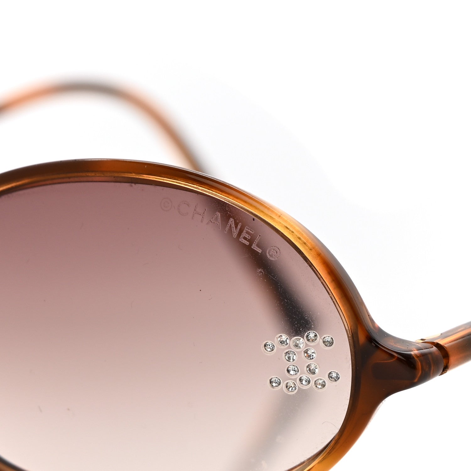 Chanel Acetate Crystal CC Oval Sunglasses 5044-B Tortoise 4 of 8