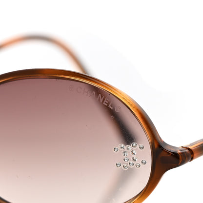 Chanel Acetate Crystal CC Oval Sunglasses 5044-B Tortoise 4 of 8