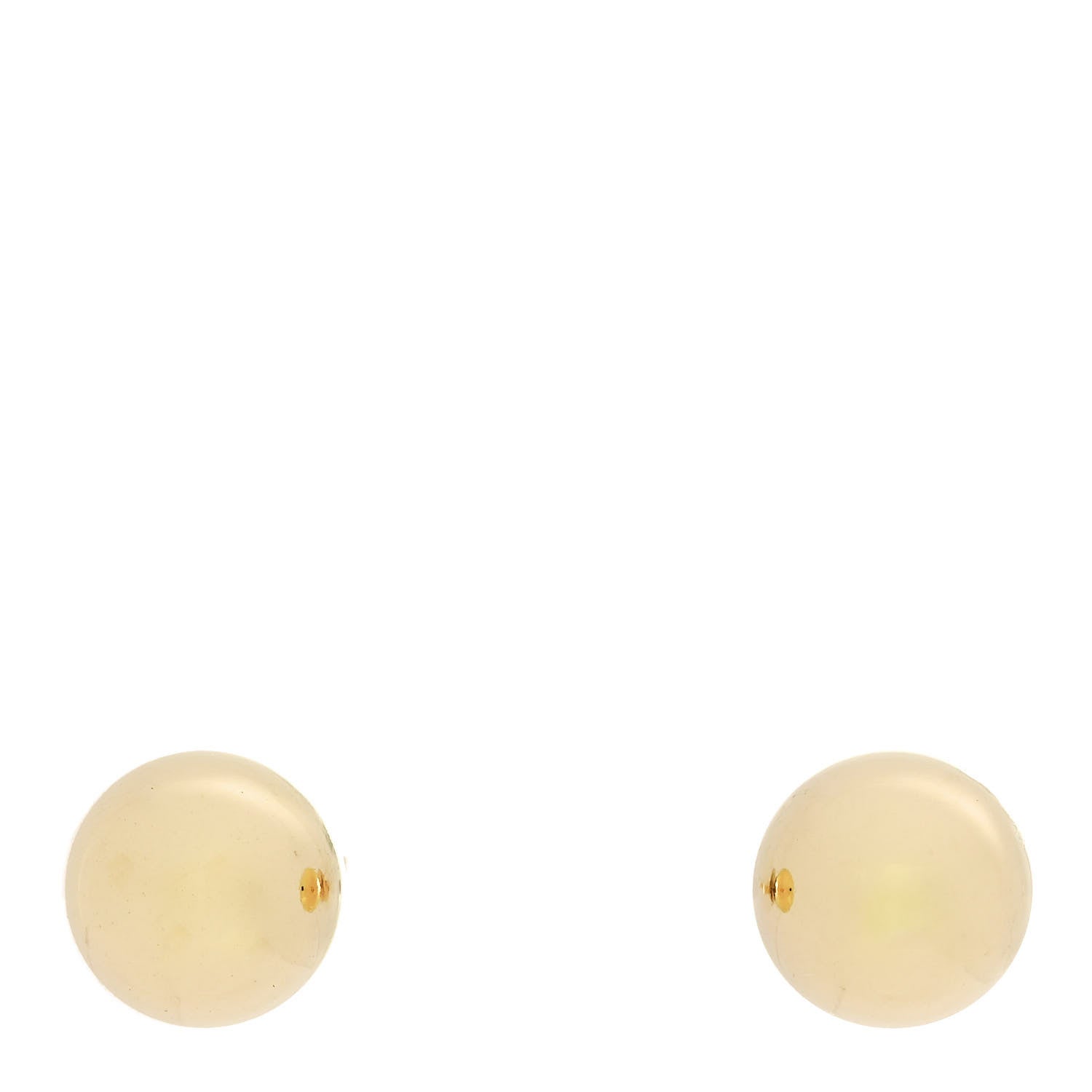 Tiffany 18K Yellow Gold 8mm Hardwear Ball Earrings 1 of 4