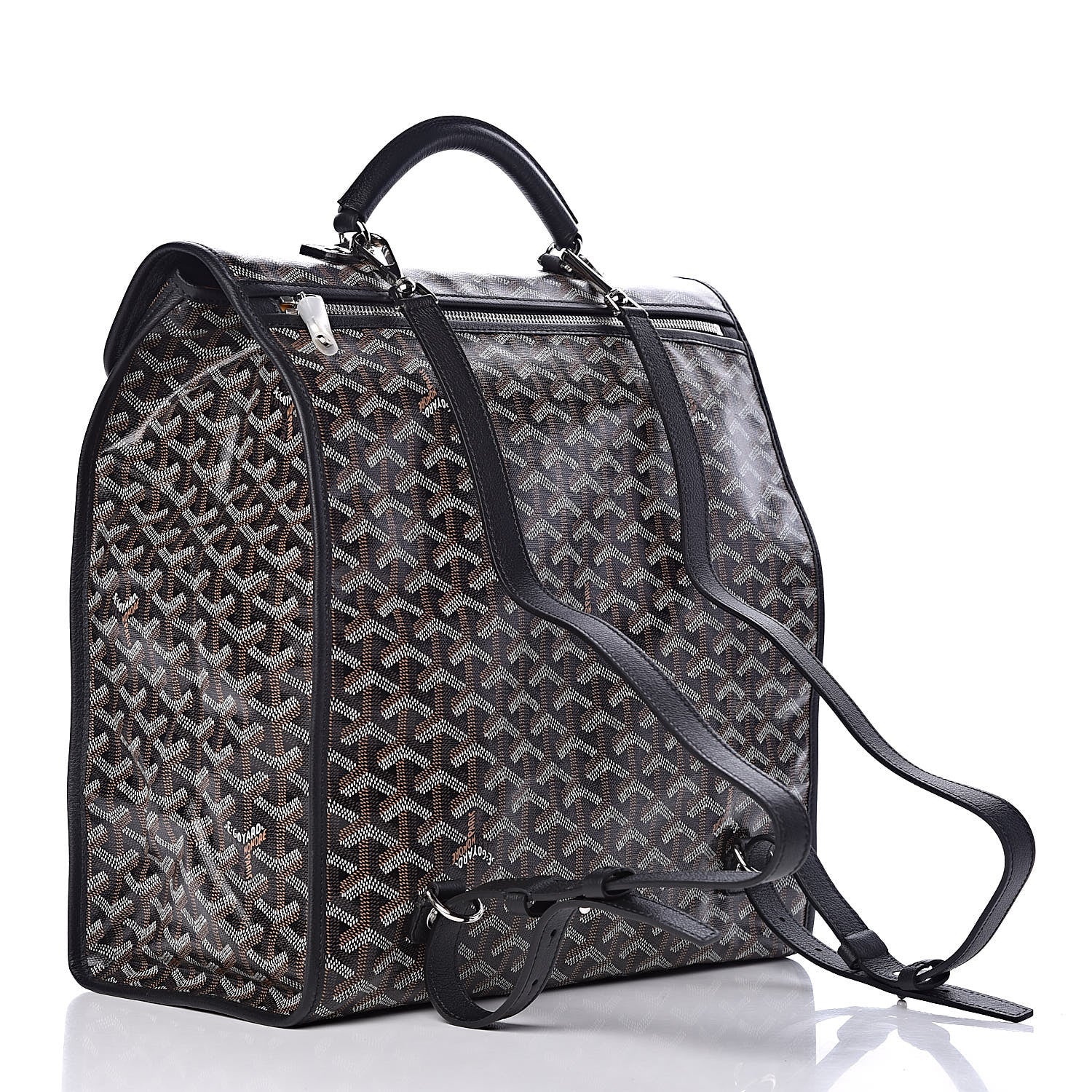 Goyard Goyardine Saint Leger Soft Briefcase Backpack Black 4 of 9