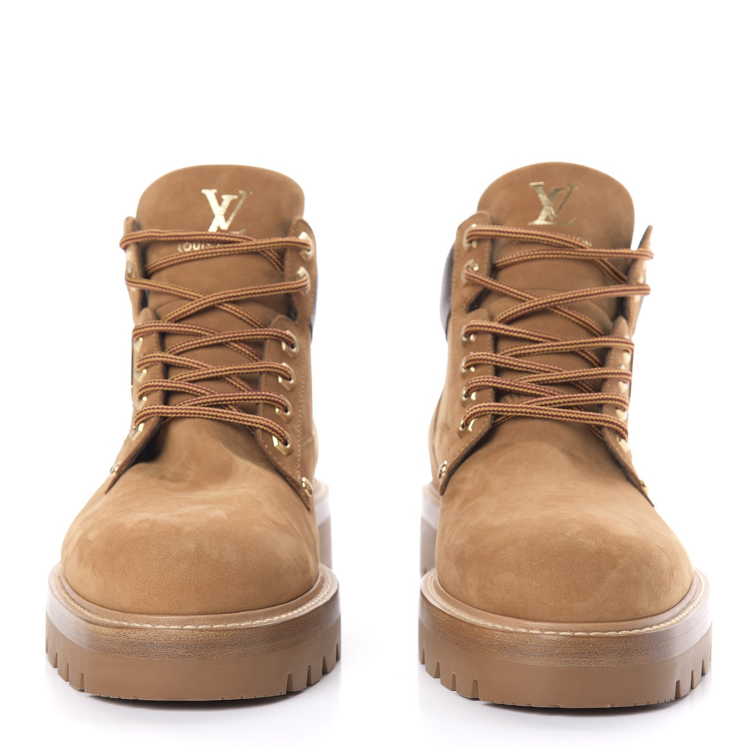 Louis Vuitton Nubuck Calfskin Monogram Oberkampf Ankle Boots 7.5 Beige 2 of 9