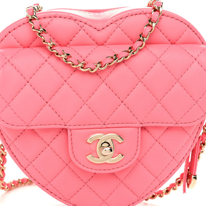 Chanel Lambskin Quilted CC In Love Heart Bag Pink 8 of 11