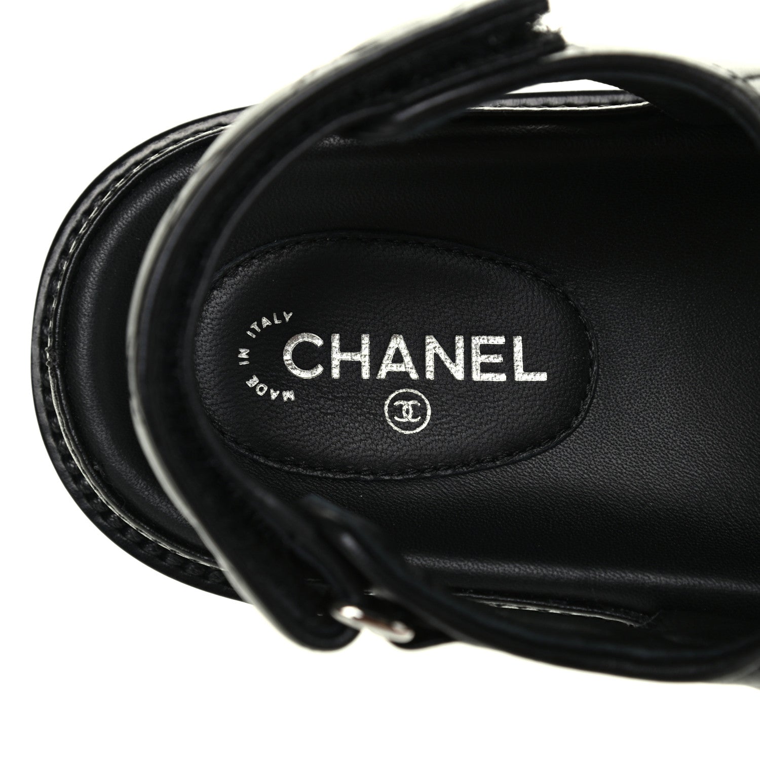 Chanel Lambskin Quilted Velcro Dad Sandals 38.5 So Black 7 of 9