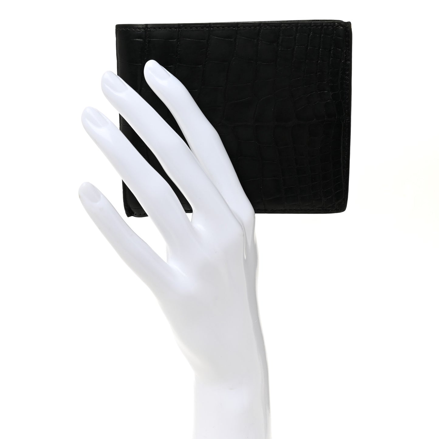 Matte Alligator MC2 Copernic Compact Wallet Black