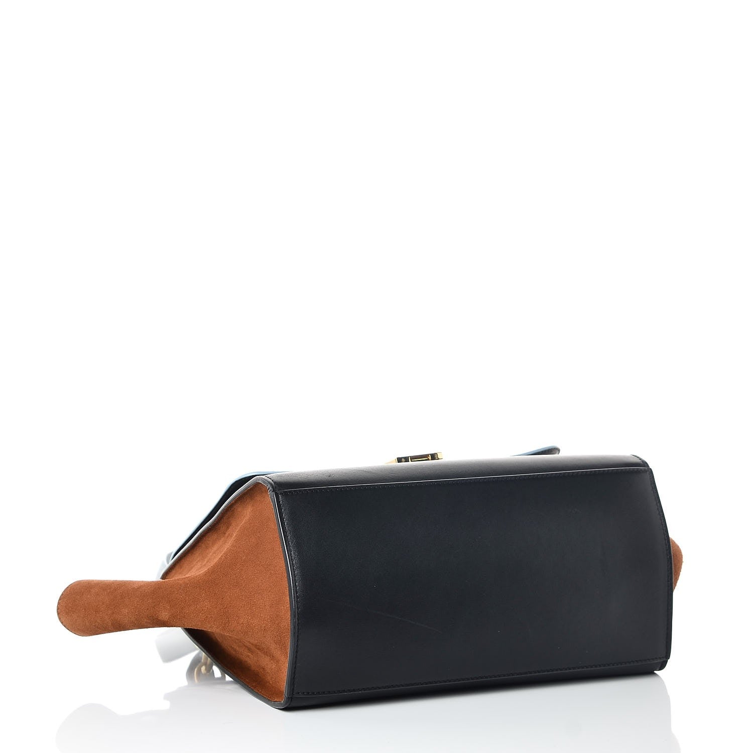 Celine Drummed Calfskin Suede Small Trapeze Light Blue 5 of 8