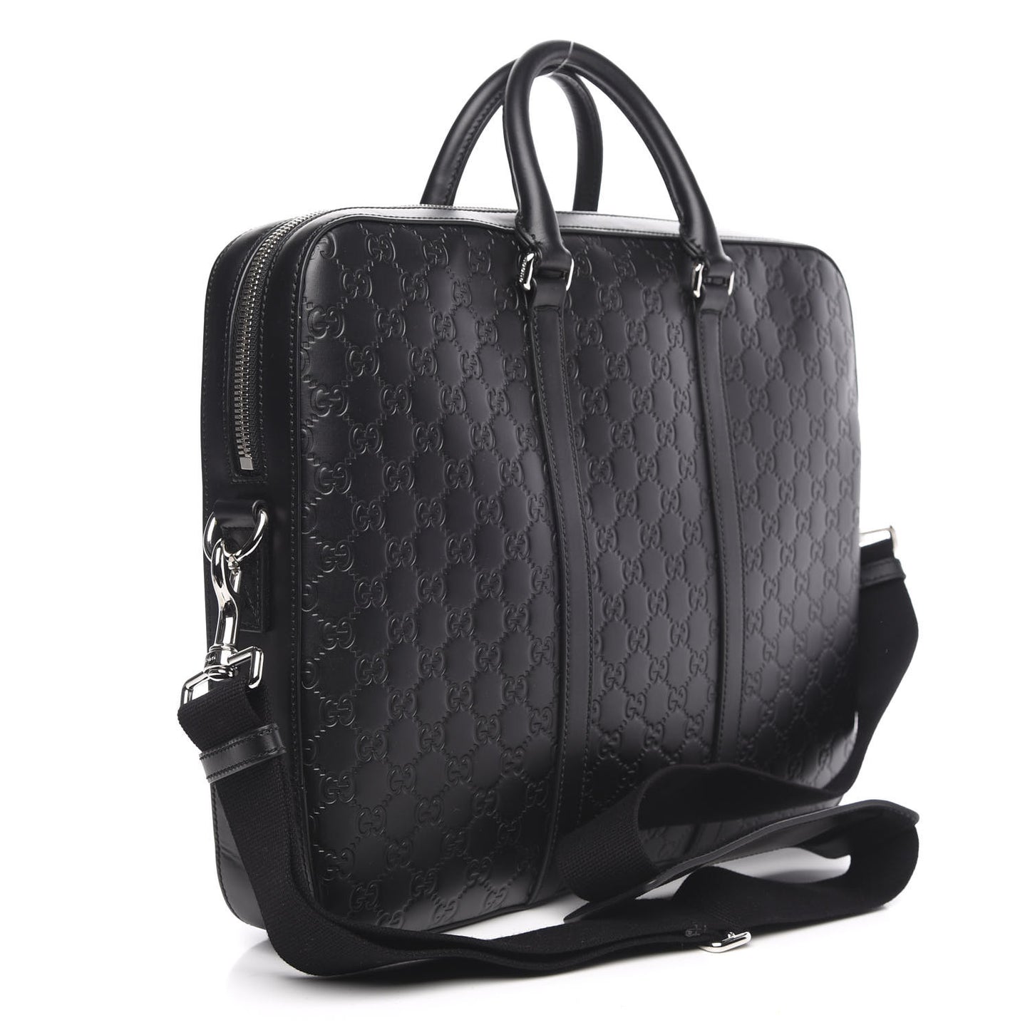 Guccissima Signature Briefcase Black