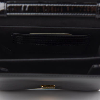 Fendi Vitello Vernice Mou Karligraphy Crossbody Bag Black 5 of 10