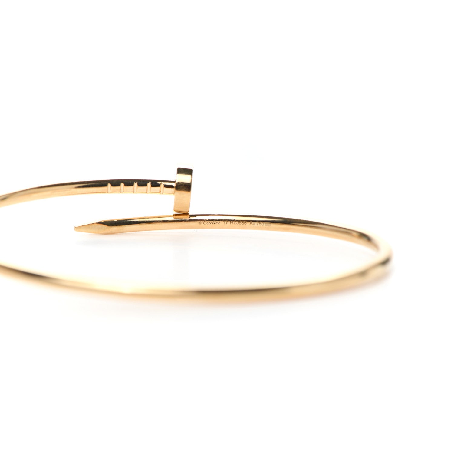 Cartier 18K Yellow Gold Small Juste Un Clou Bracelet 17 4 of 6