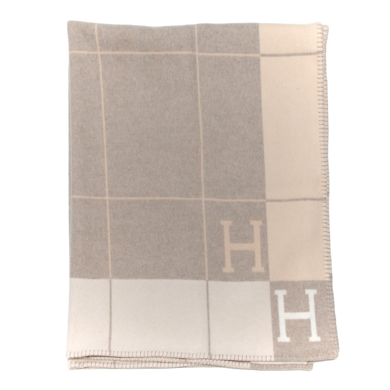 Hermes Wool Cashmere Avalon III Blanket Coco Camomille 1 of 3