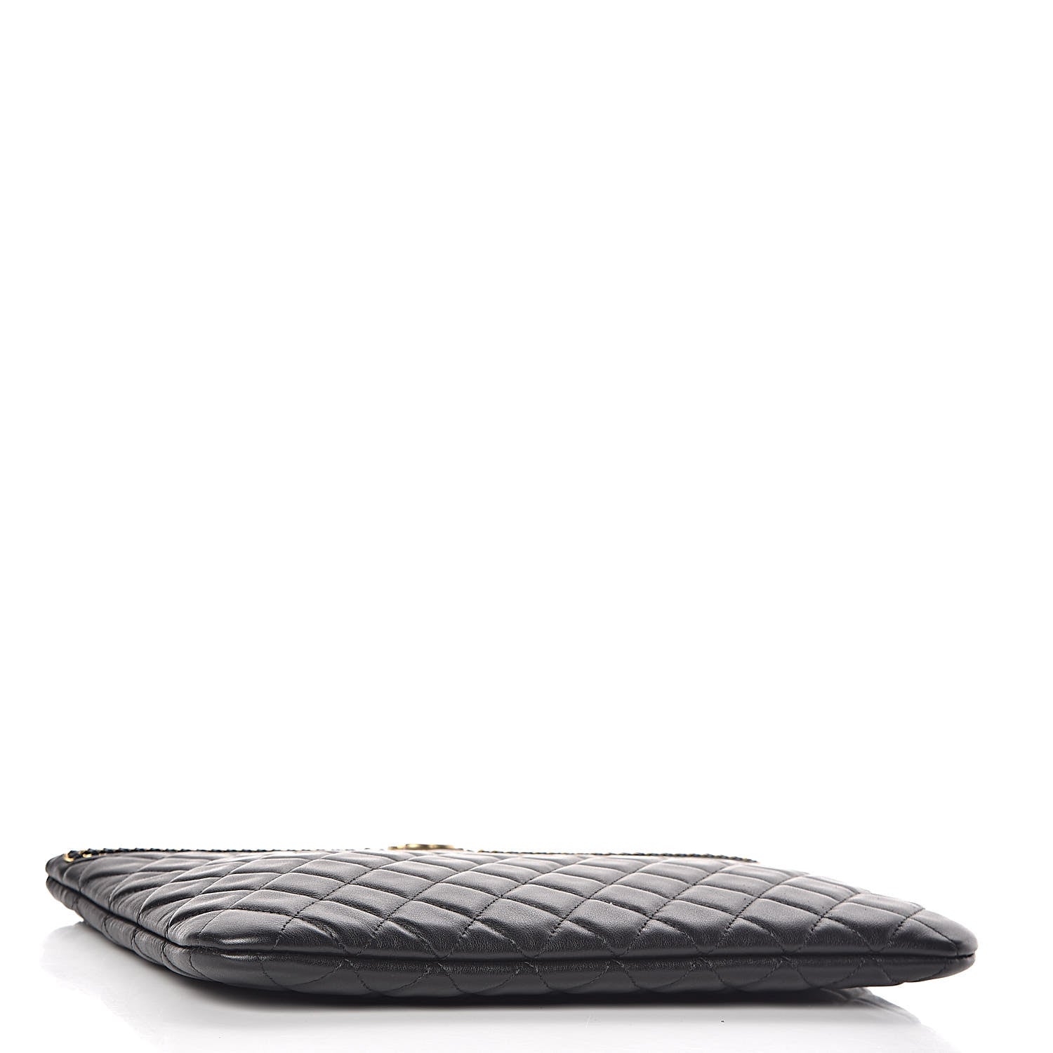Chanel Calfskin Quilted Medium Boy Chain Around Cosmetic Case Black 4 of 7