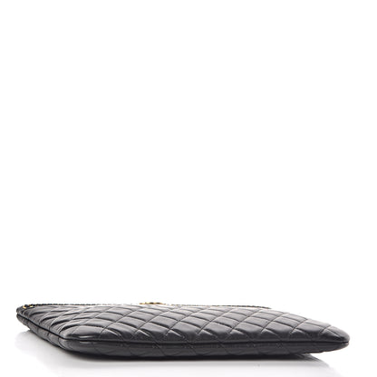Chanel Calfskin Quilted Medium Boy Chain Around Cosmetic Case Black 4 of 7