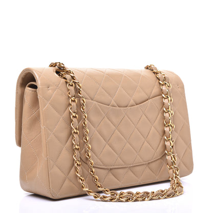 Chanel Lambskin Quilted Medium Double Flap Beige 3 of 18
