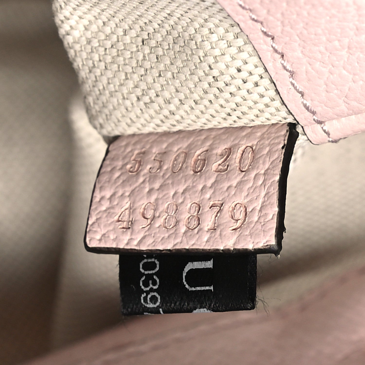 Gucci Monogram Jumbo GG Textured Dollar Calfskin Mini Ophidia Bucket Bag Beige Perfect Pink 7 of 11