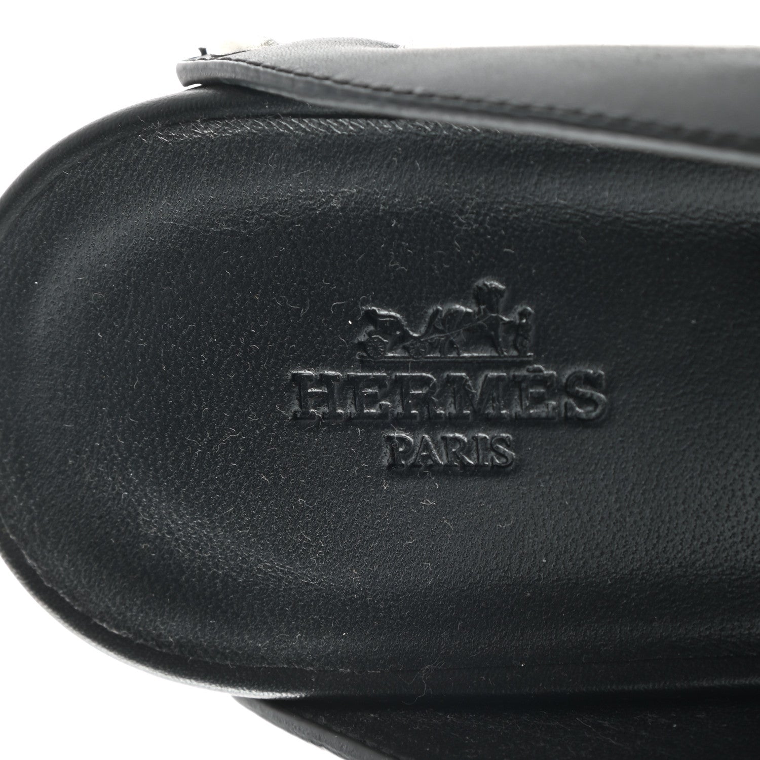 Hermes Calfskin Calya Mules 37 Black 7 of 8