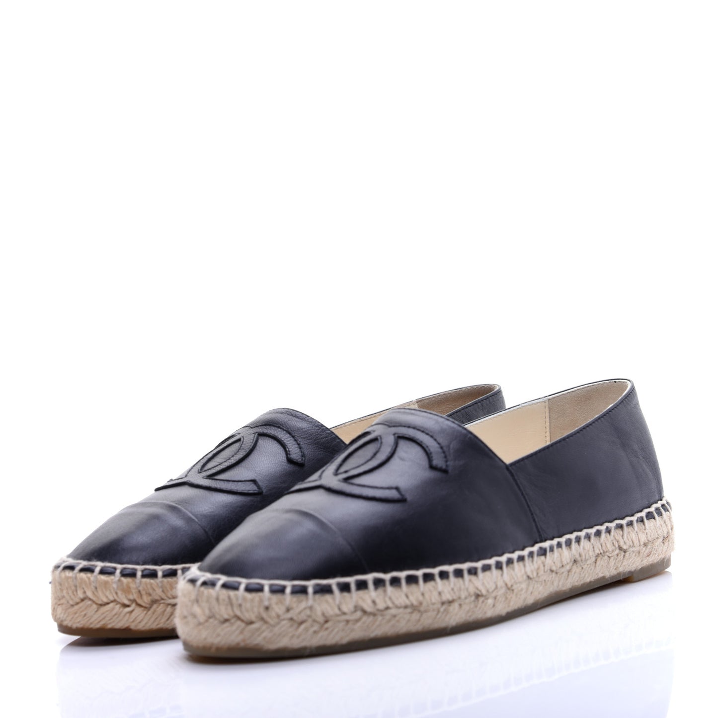 Lambskin CC Espadrilles 36 Dark Navy
