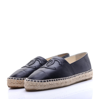Chanel Lambskin CC Espadrilles 36 Dark Navy 4 of 14