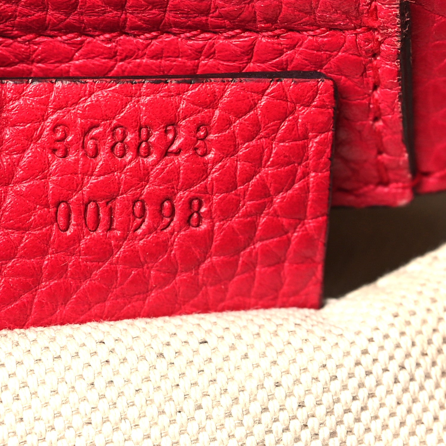 Gucci Calfskin Mini Bamboo Shopper Tote Fuchsia Orange 7 of 12