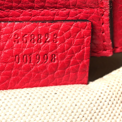 Gucci Calfskin Mini Bamboo Shopper Tote Fuchsia Orange 7 of 12