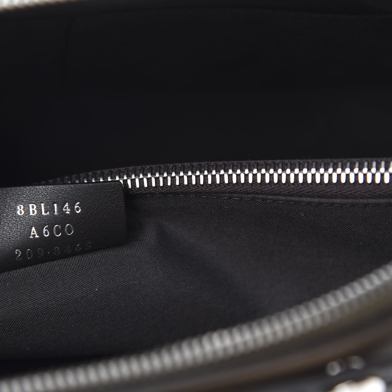 Fendi Vitello Dolce Bi-Color FF 1974 Embossed Medium By The Way Boston Bag Maya Black 9 of 11