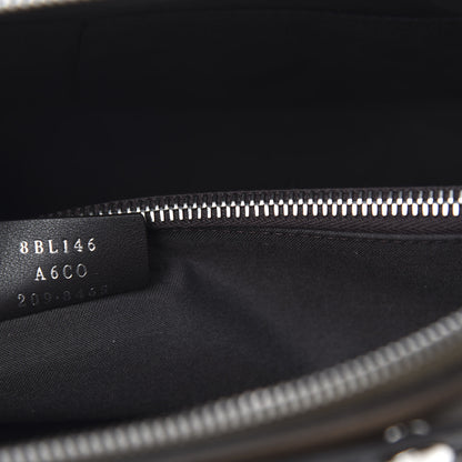 Fendi Vitello Dolce Bi-Color FF 1974 Embossed Medium By The Way Boston Bag Maya Black 9 of 11