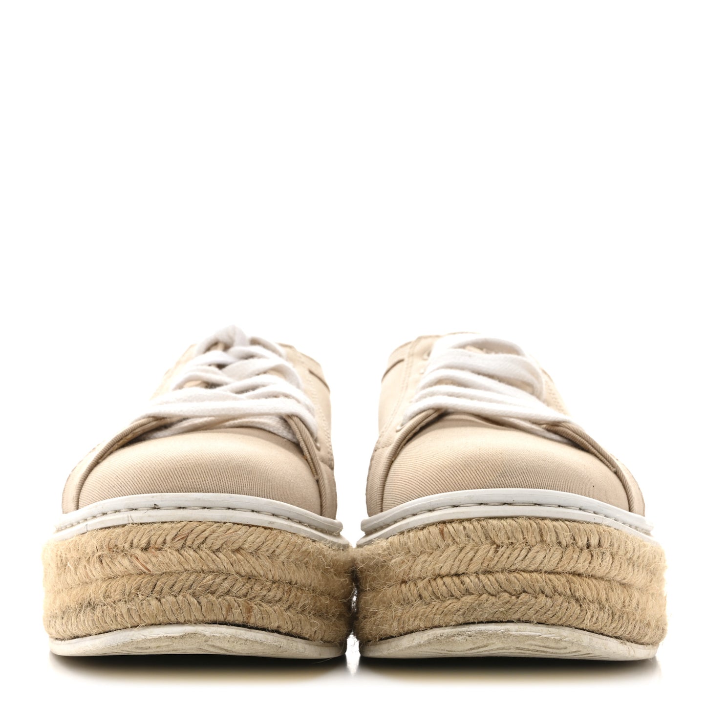 Canvas Gabardine Espadrille 45mm Platform Sneakers 37.5 Corda